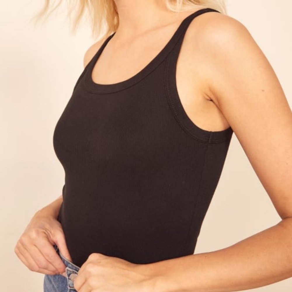 Reformation Millie Tank Top Black